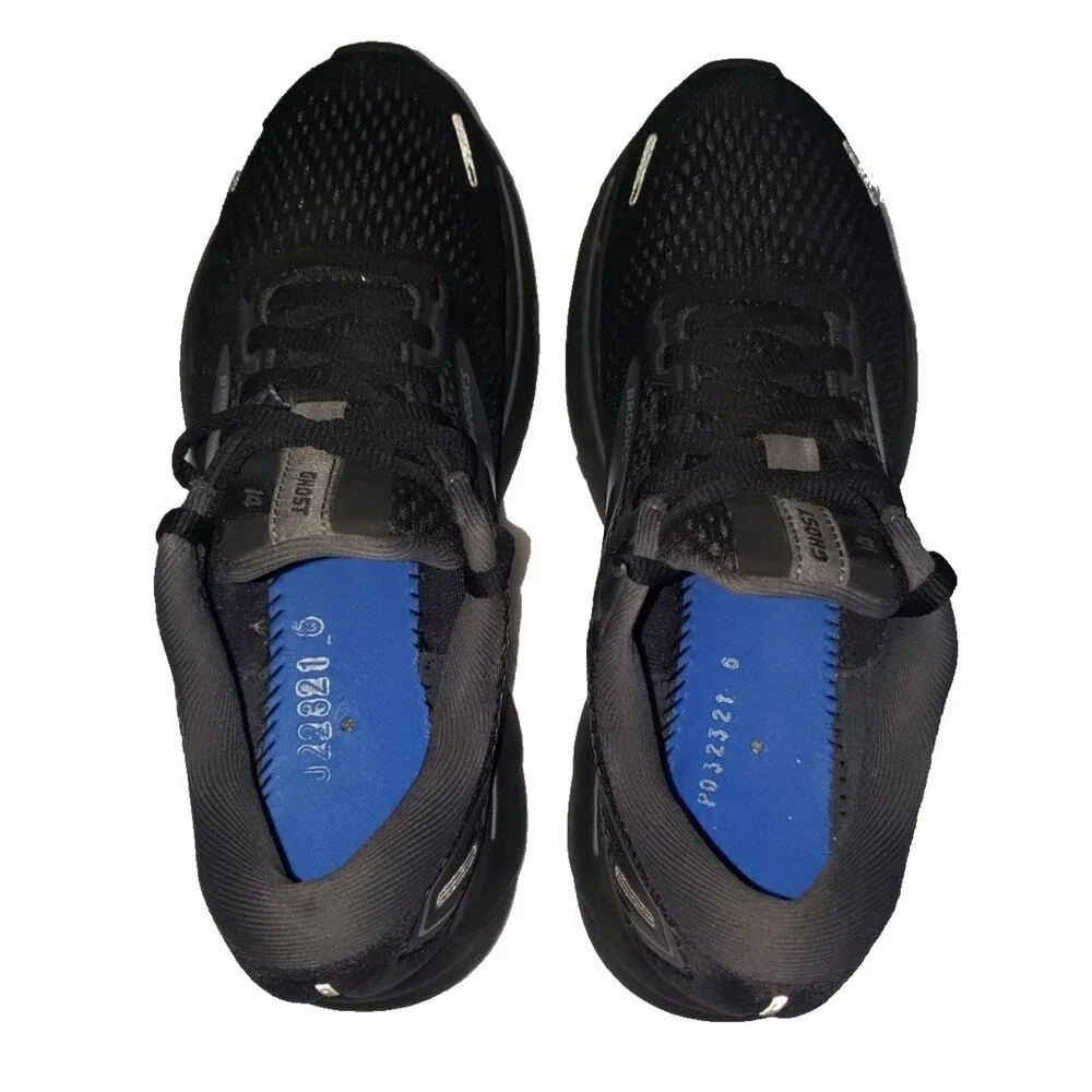 Brooks Ghost 14 Running Shoes Women Sz 6.5B Black Mesh Comfort Cushion Sneakers